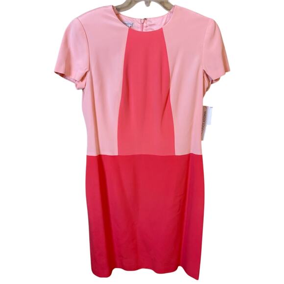 Maggy London Silk Color Block Sheath Dress - Size 12 - NWT - Picture 1 of 8